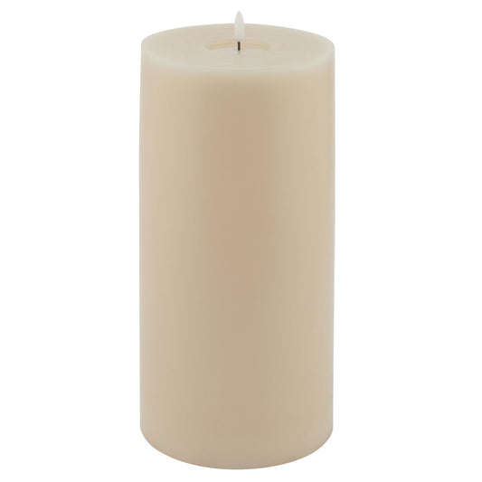 Luxe Collection Melt Effect 6x12 Taupe LED Wax Candle