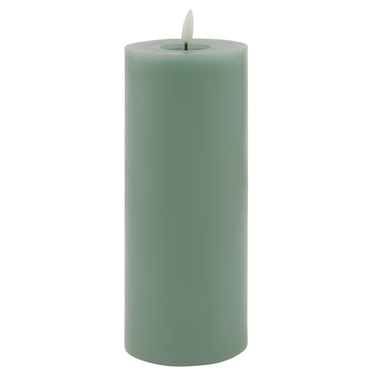 Luxe Collection Melt Effect 3.5x9 Sage LED Wax Candle