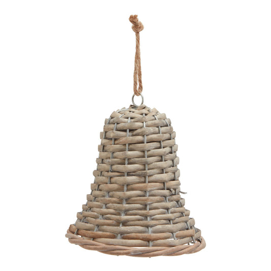 The Noel Collection Medium Wicker Bell Decoration