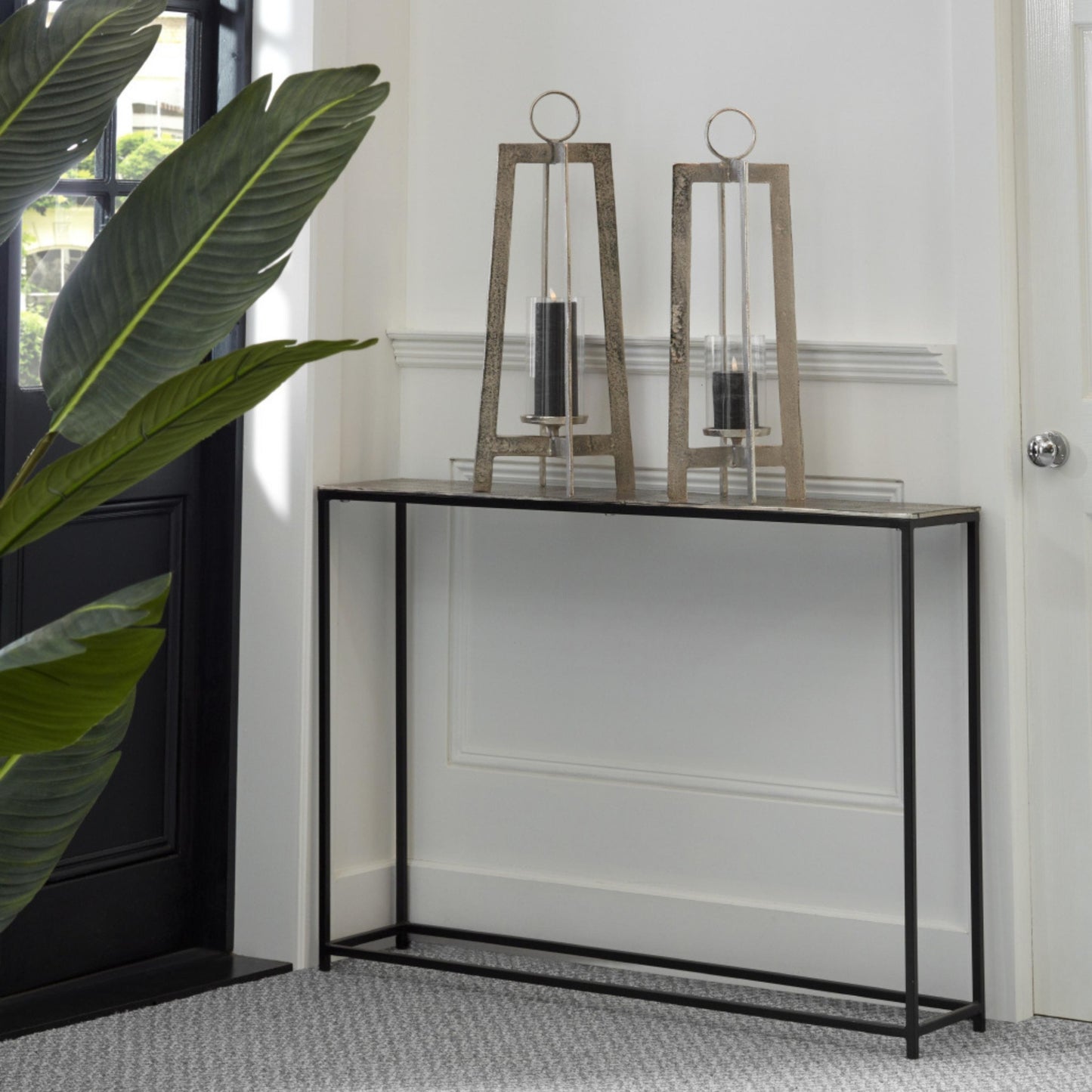 Farrah Collection Silver Console Table