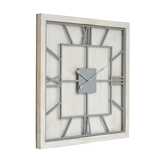 Williston White Square Wall Clock