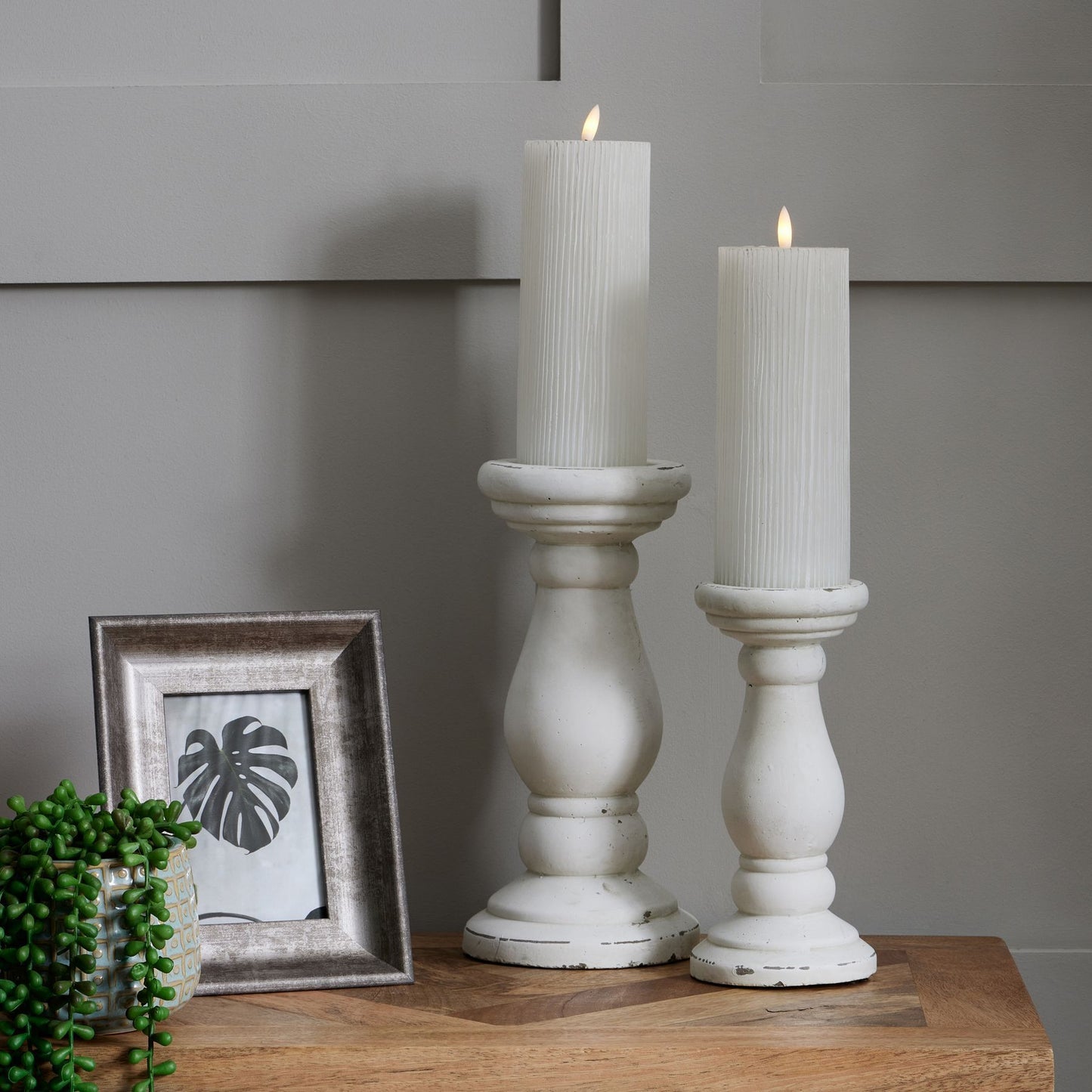 Matt White Ceramic Candle Holder