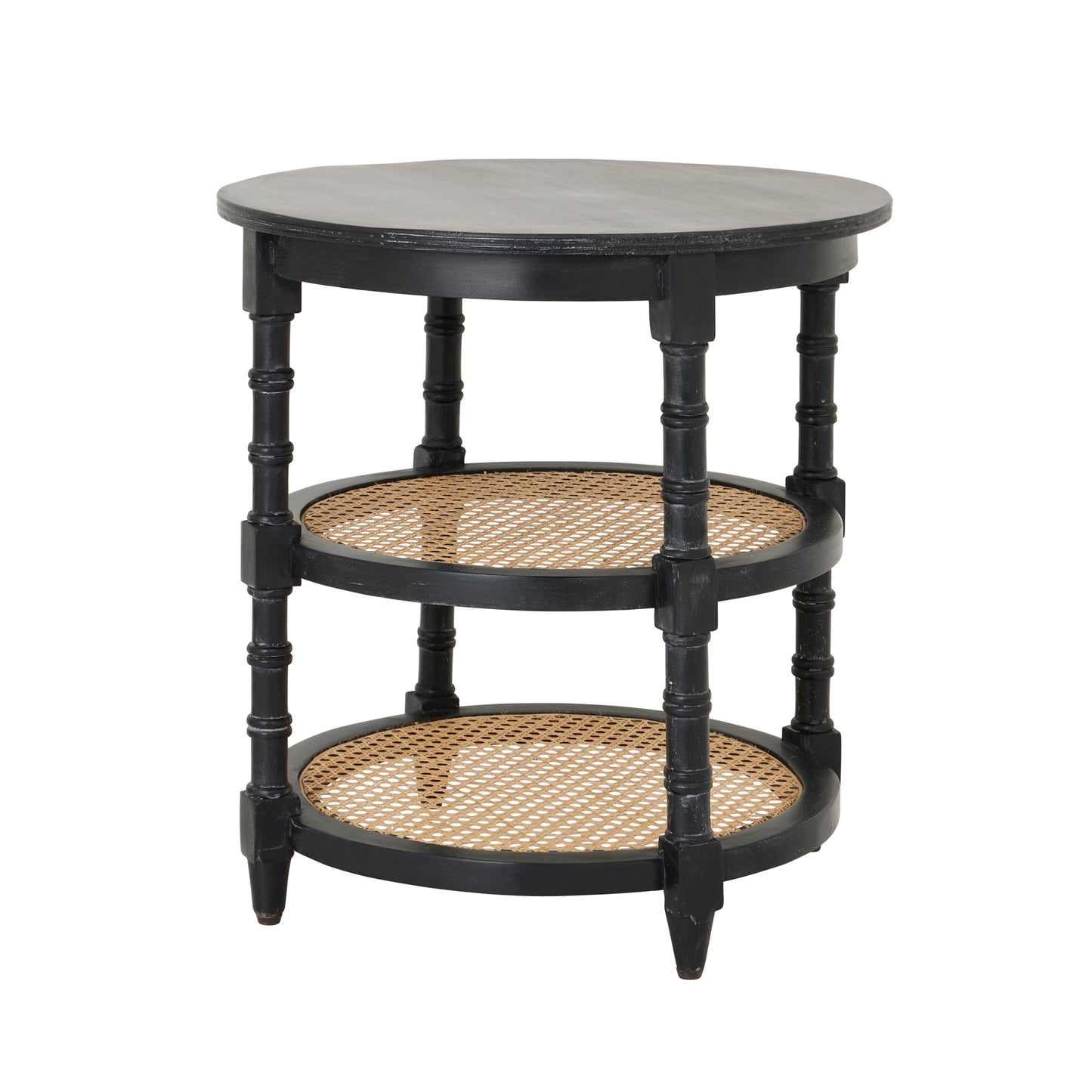 Raffles Black Round Side Table