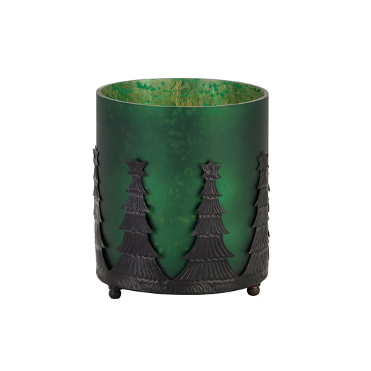 The Noel Collection Forest Green Tree Candle Holder